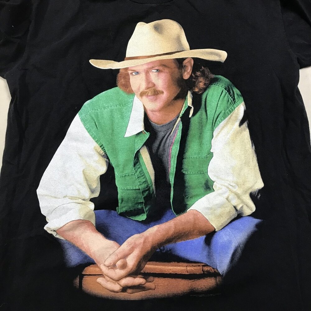 VTG Tracy Lawrence AOP Big Print Thunder - 1995 - Country Music T-Shirt XL